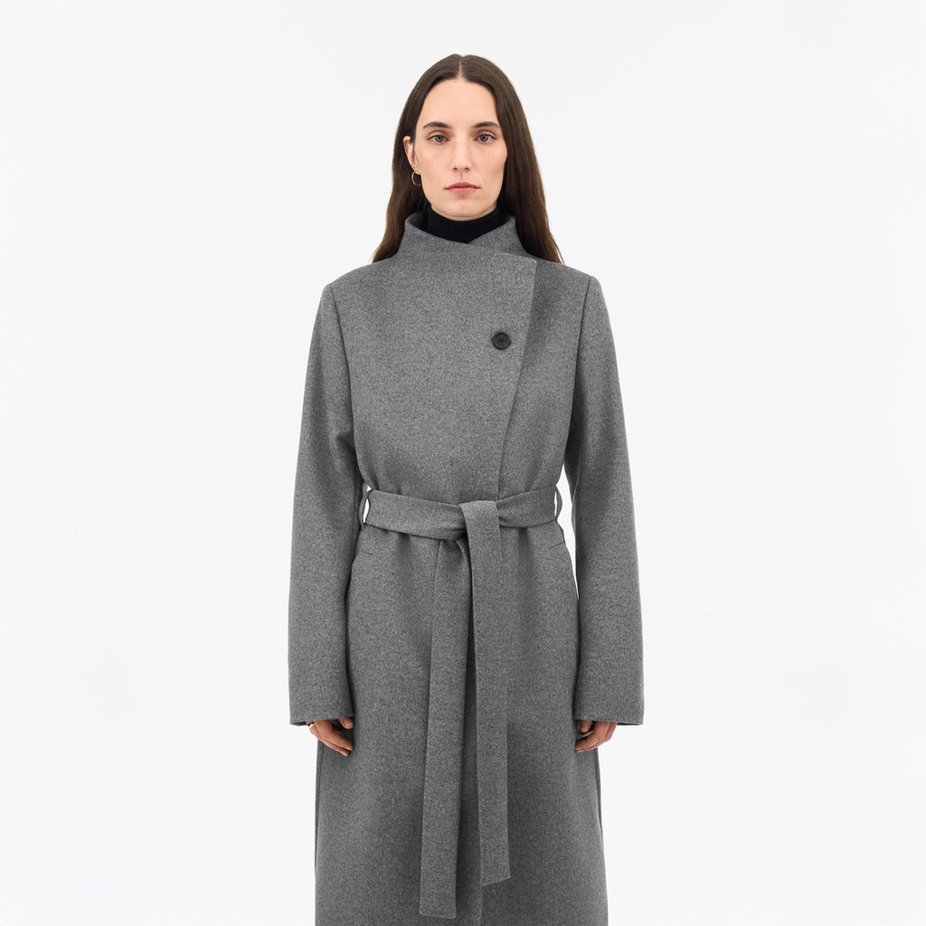 Cedrin Cashmere Blend Coat - Grey Mel