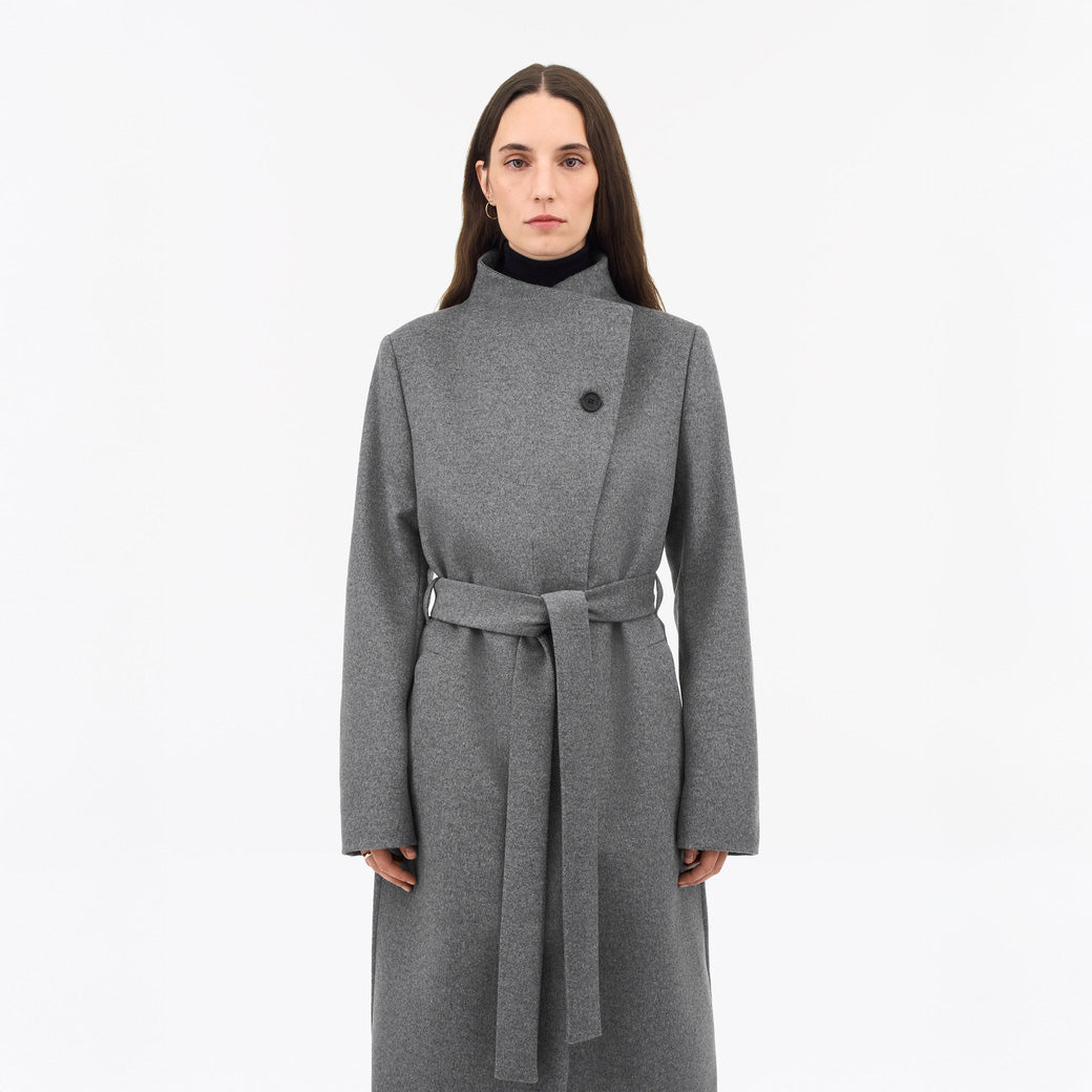 Cedrin Cashmere Blend Coat - Grey Mel