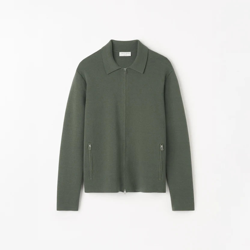 Celyn RWS  Zip-Up Cardigan - Kalamata Olive