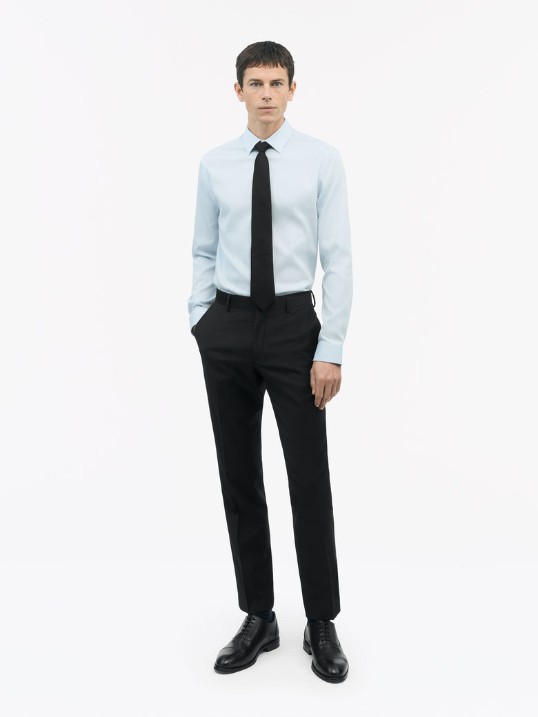 Filbrodie Formal Cotton Twill Shirt - Light blue