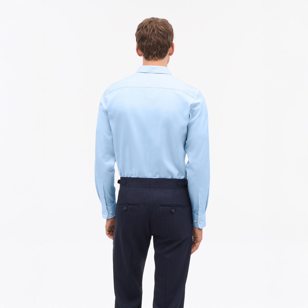 Adley C  Herringbone Shirt - Blue Heaven