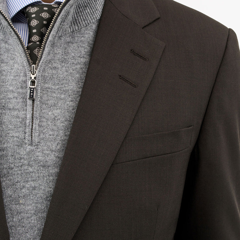 Justin Slim-Fit Wool Jacket - Coffee Bean Brown