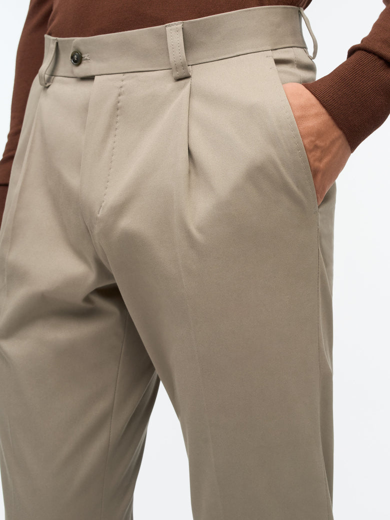 Tenuta P Slim-Fit Trouser - Dirt Tape Beige