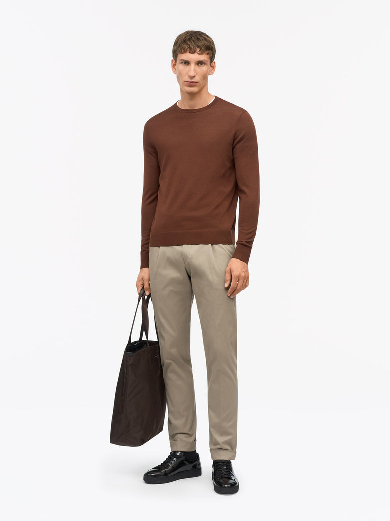 Tenuta P Slim-Fit Trouser - Dirt Tape Beige