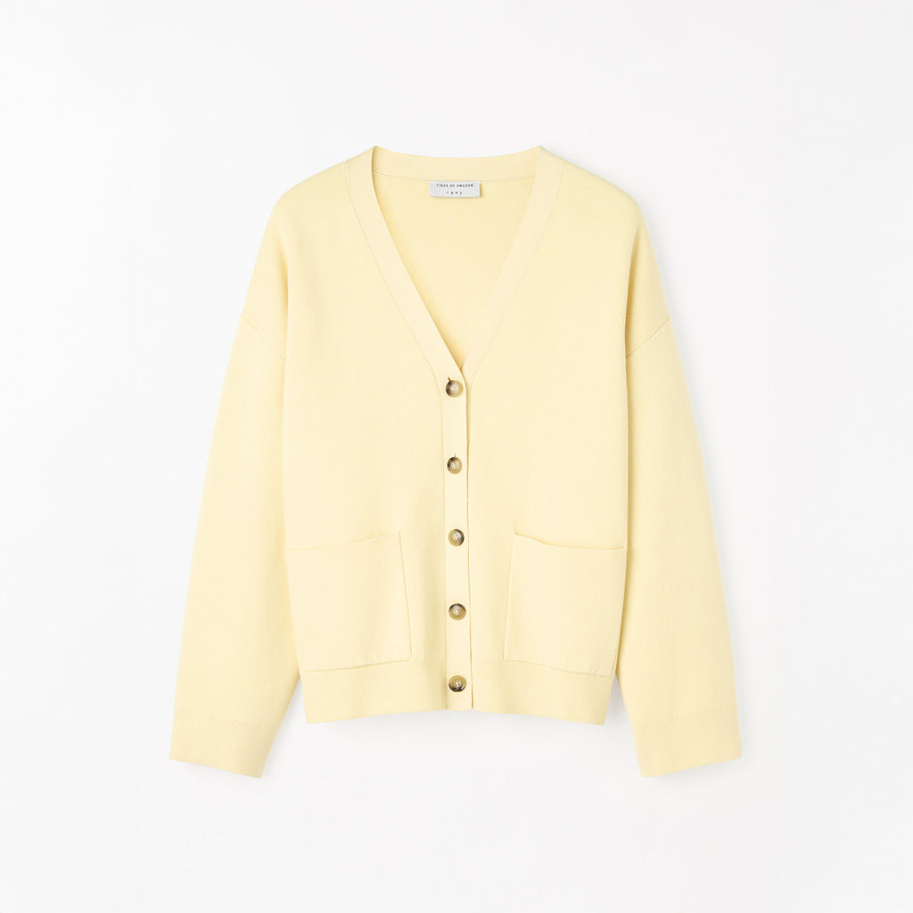 Silvyiya Heavy Knit Cardigan - Light Yellow