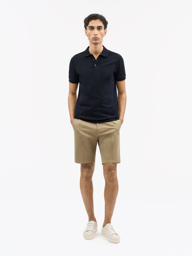 Darios Cotton Pique Polo - Light ink