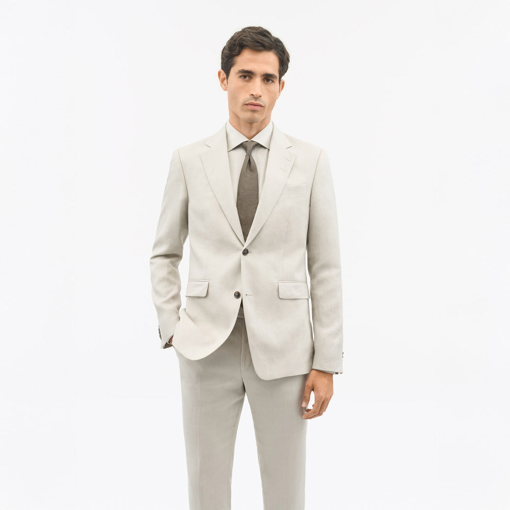 Justin Slim-Fit Linen Jacket - Cream Sand