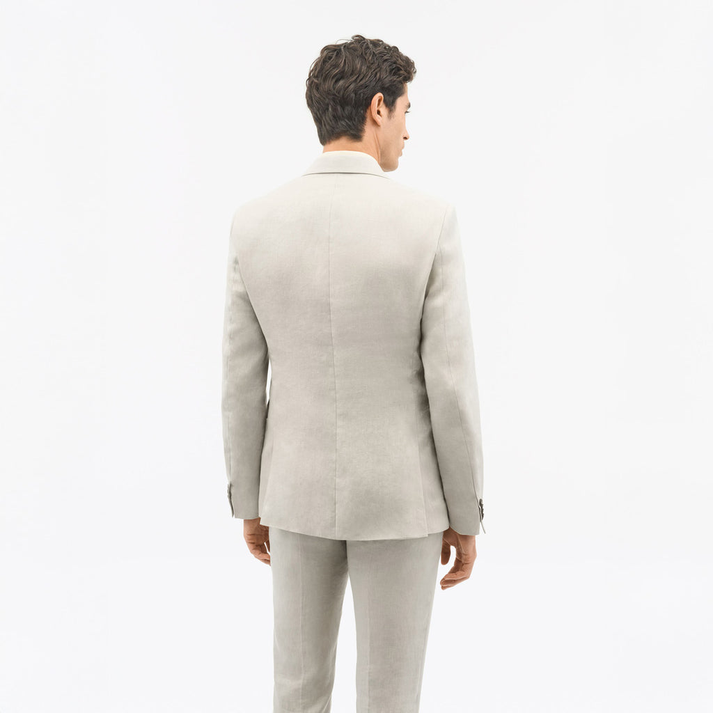 Justin Slim-Fit Linen Jacket - Cream Sand