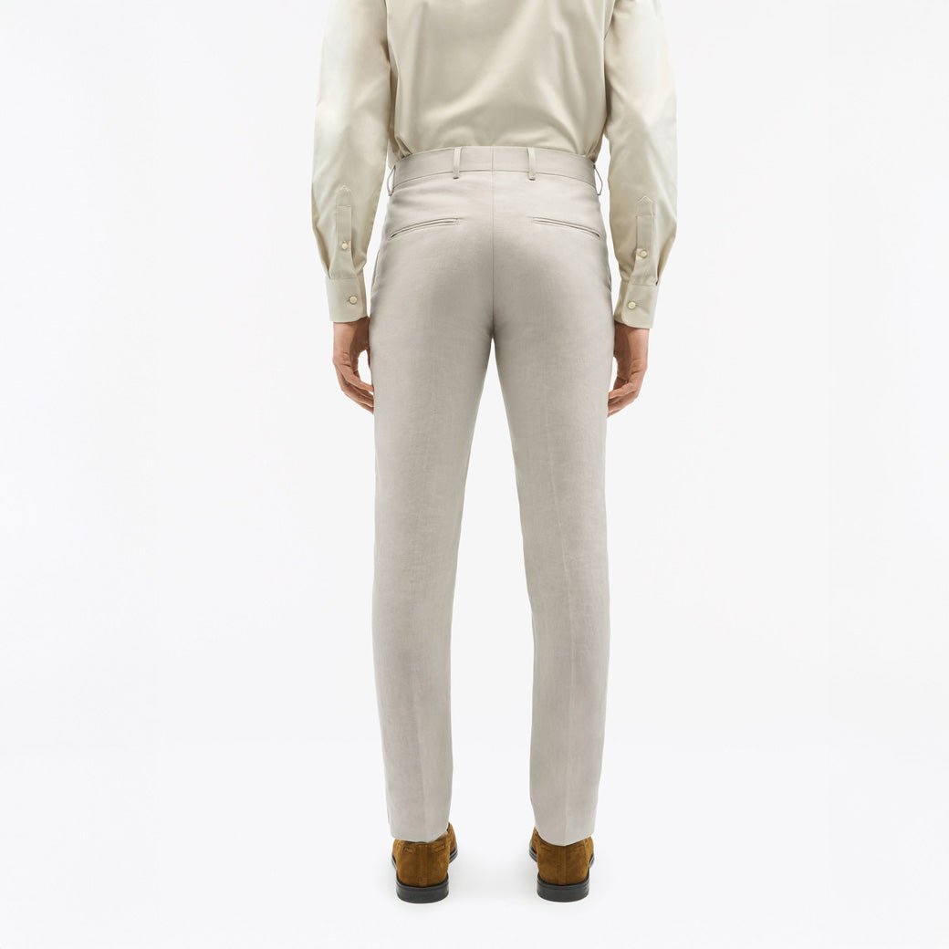 Tenuta  Slim-Fit Linen Trousers - Cream Sand
