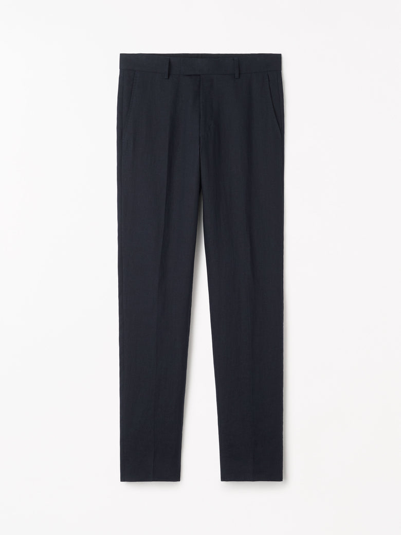 Tenuta Slim-Fit Linen Trousers - Midnight Blue