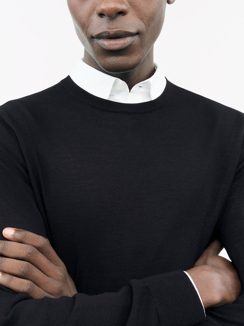 Connor Merino Wool Sweater - Black
