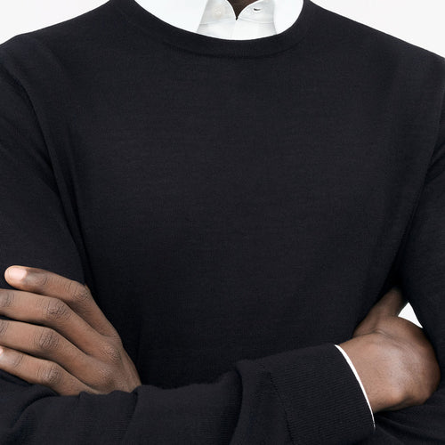 Connor Merino Wool Sweater - Black