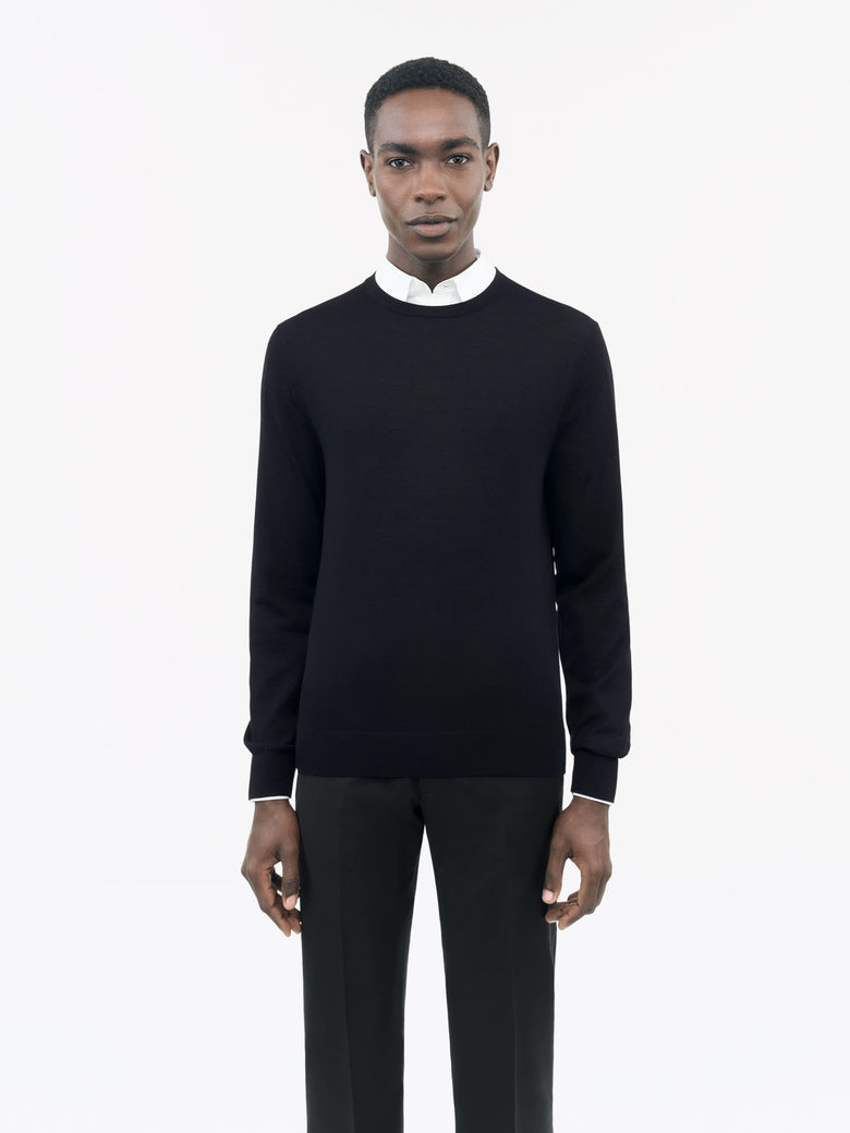 Connor Merino Wool Sweater - Black