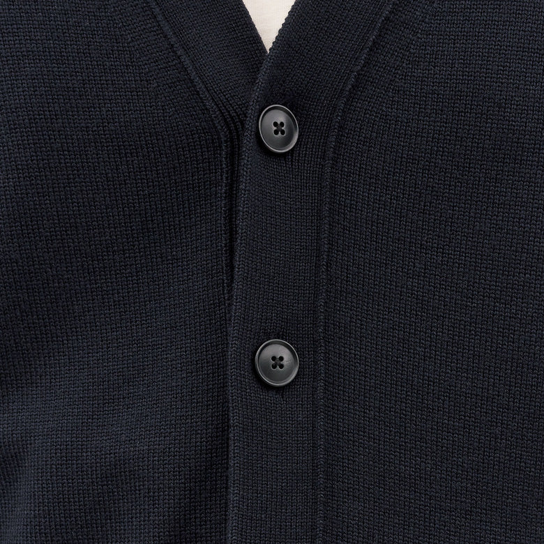 Eddie RWS Merino Cardigan - Night Sky