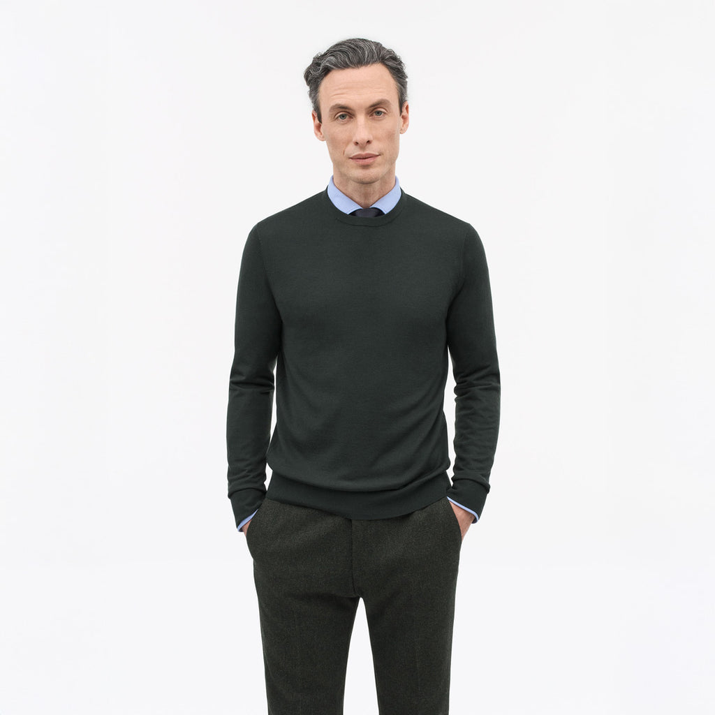 Connor RWS Merino Sweater - Midnight Green