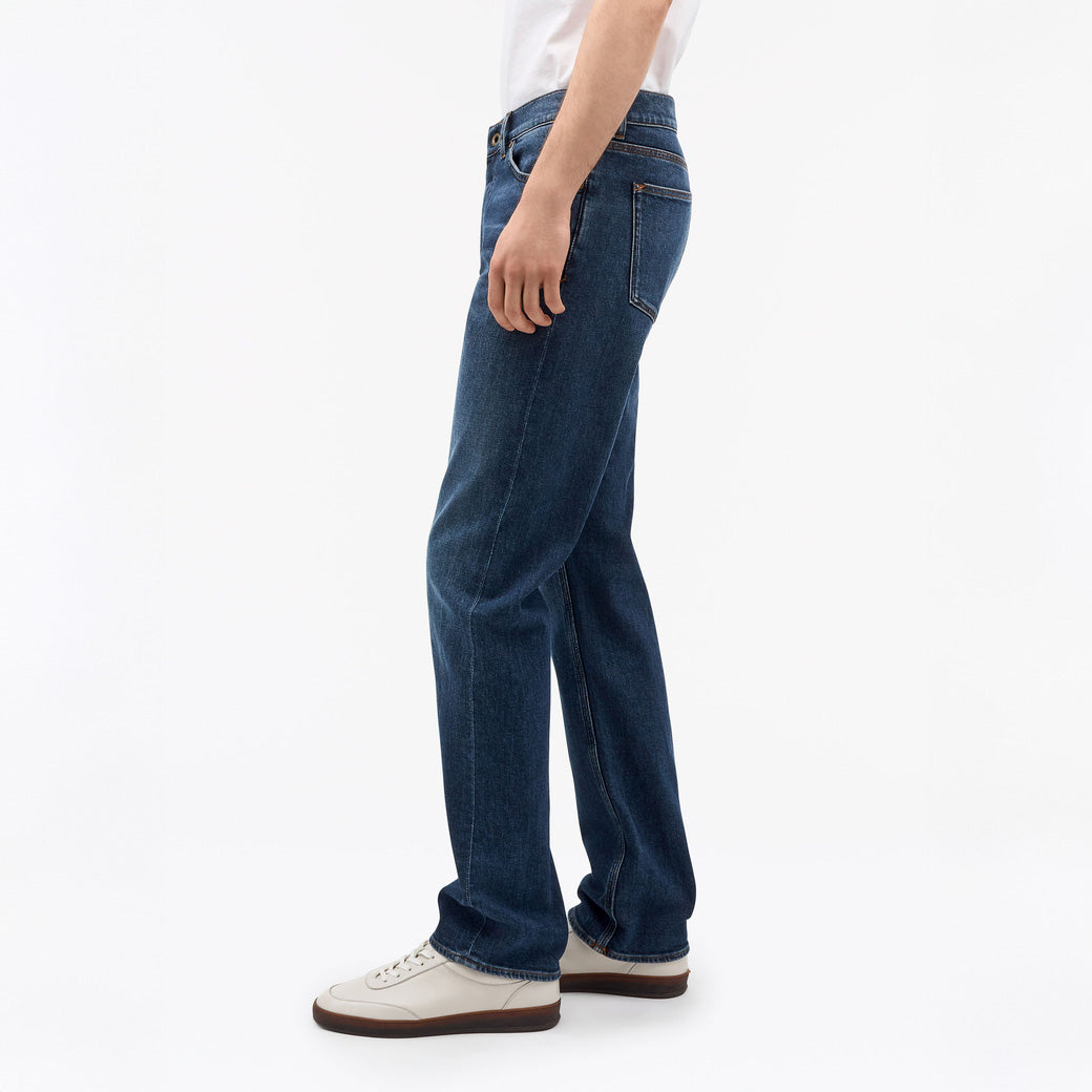 Des Slim Straight Jeans  - Blue