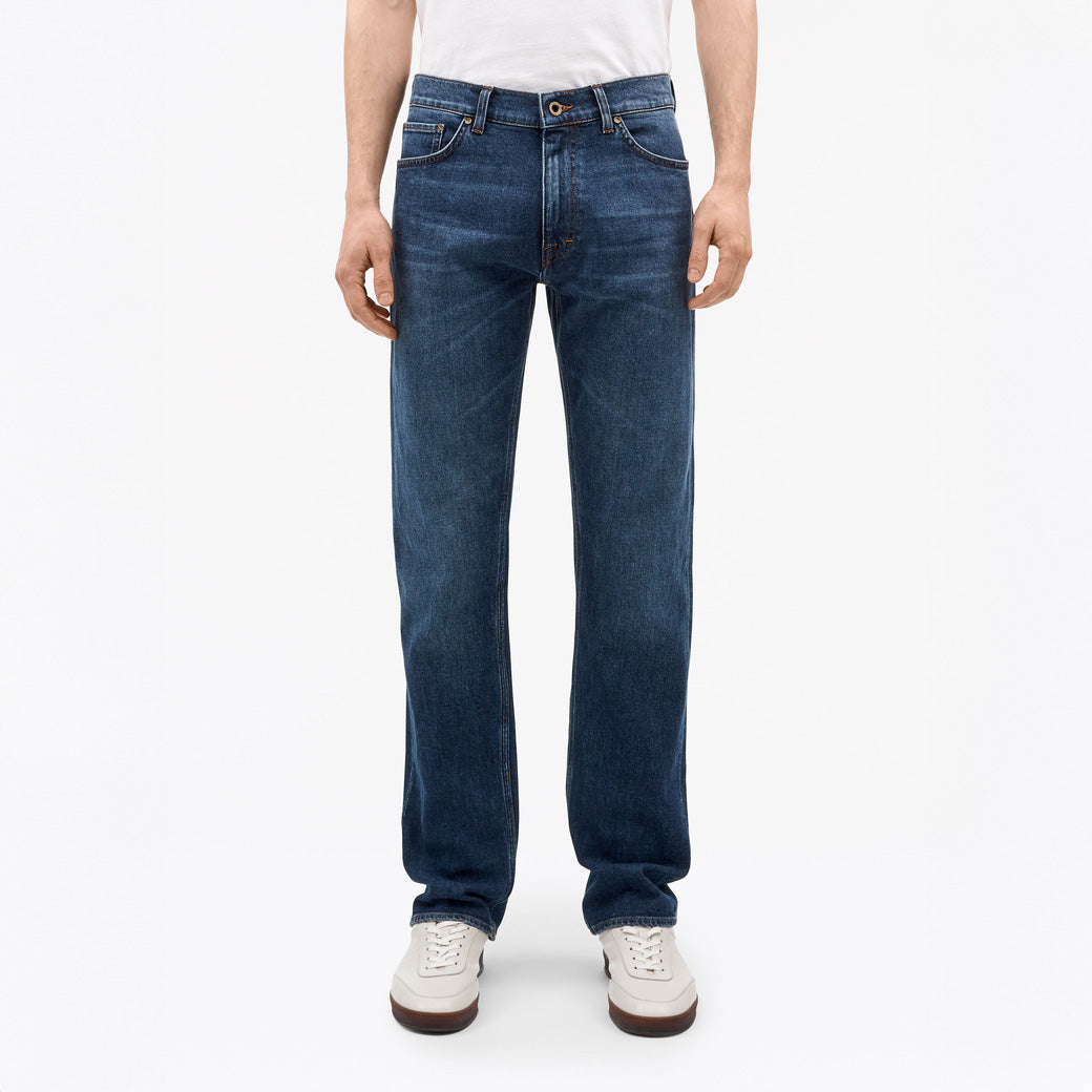 Des Slim Straight Jeans  - Blue