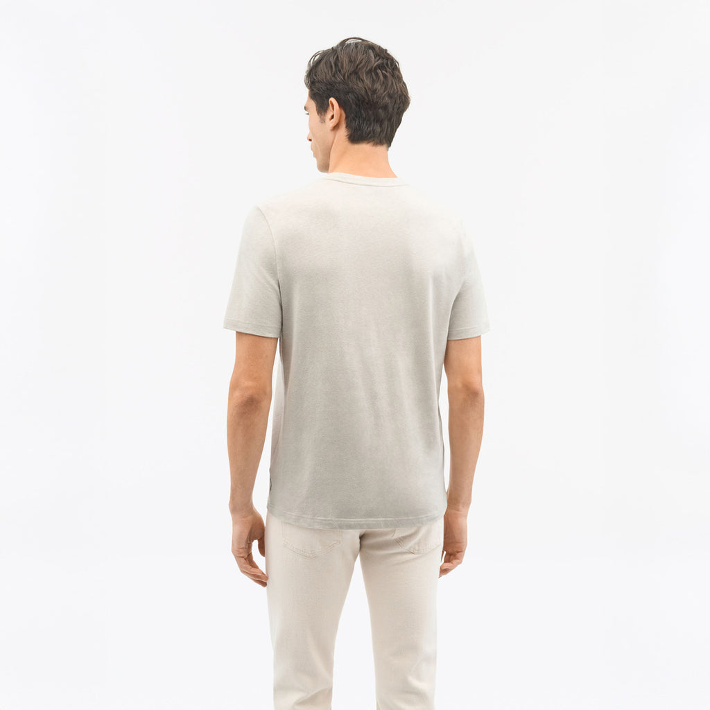 Olaf Linen Blend T-Shirt  - Seline Grey