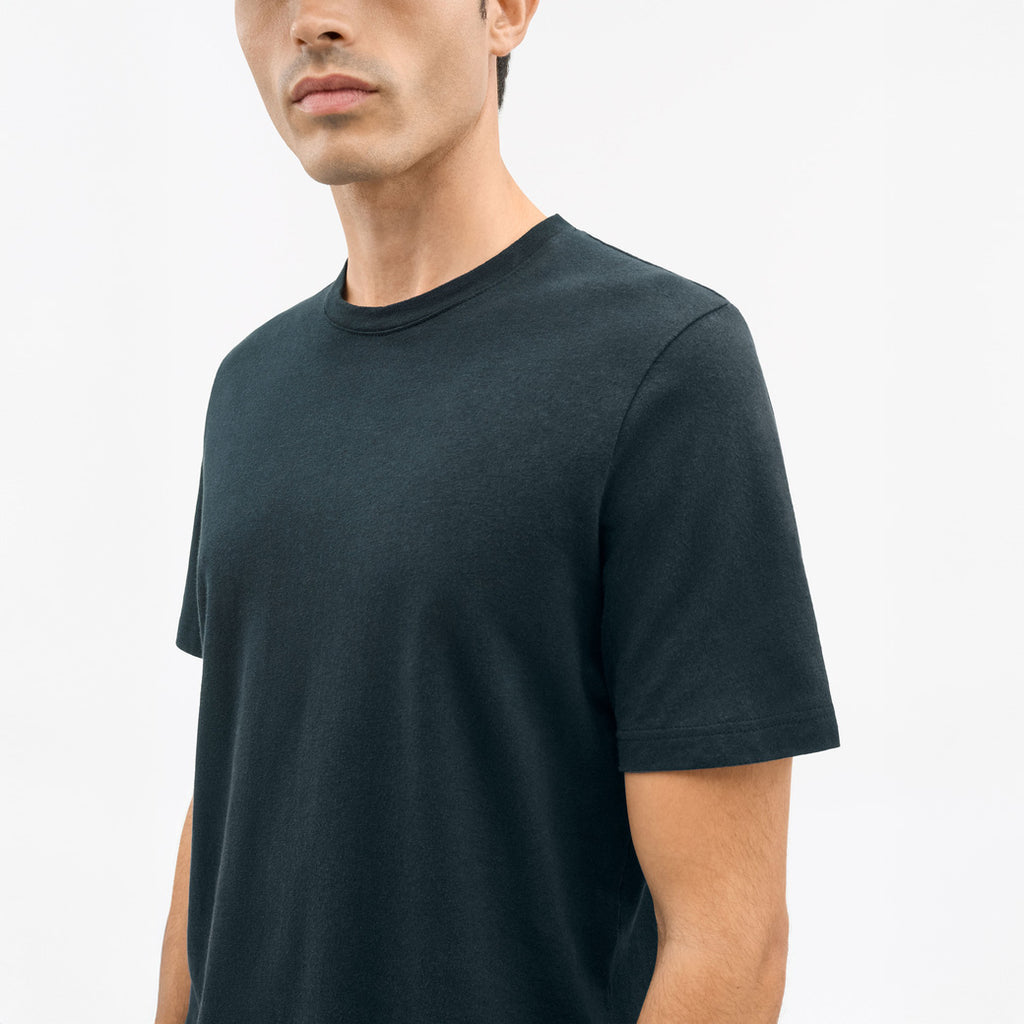 Olaf Linen Blend T-Shirt  - Light Ink