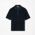 Francis Velour Polo-Shirt - Light Ink Blue
