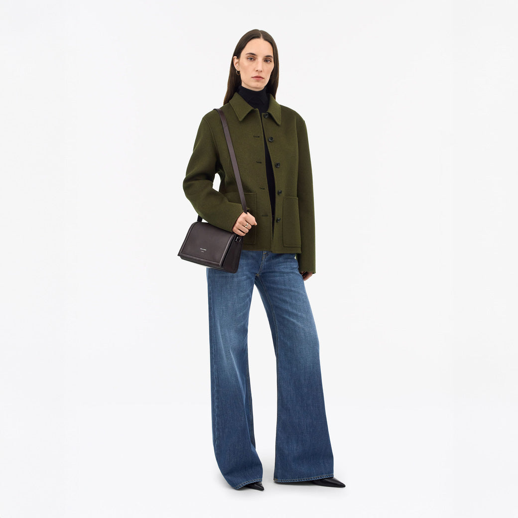 Sonti Cross Body Leather Bag - Dark Brown