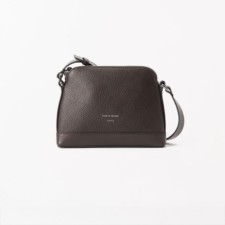 Diu Leather Day Bag - Dark Brown