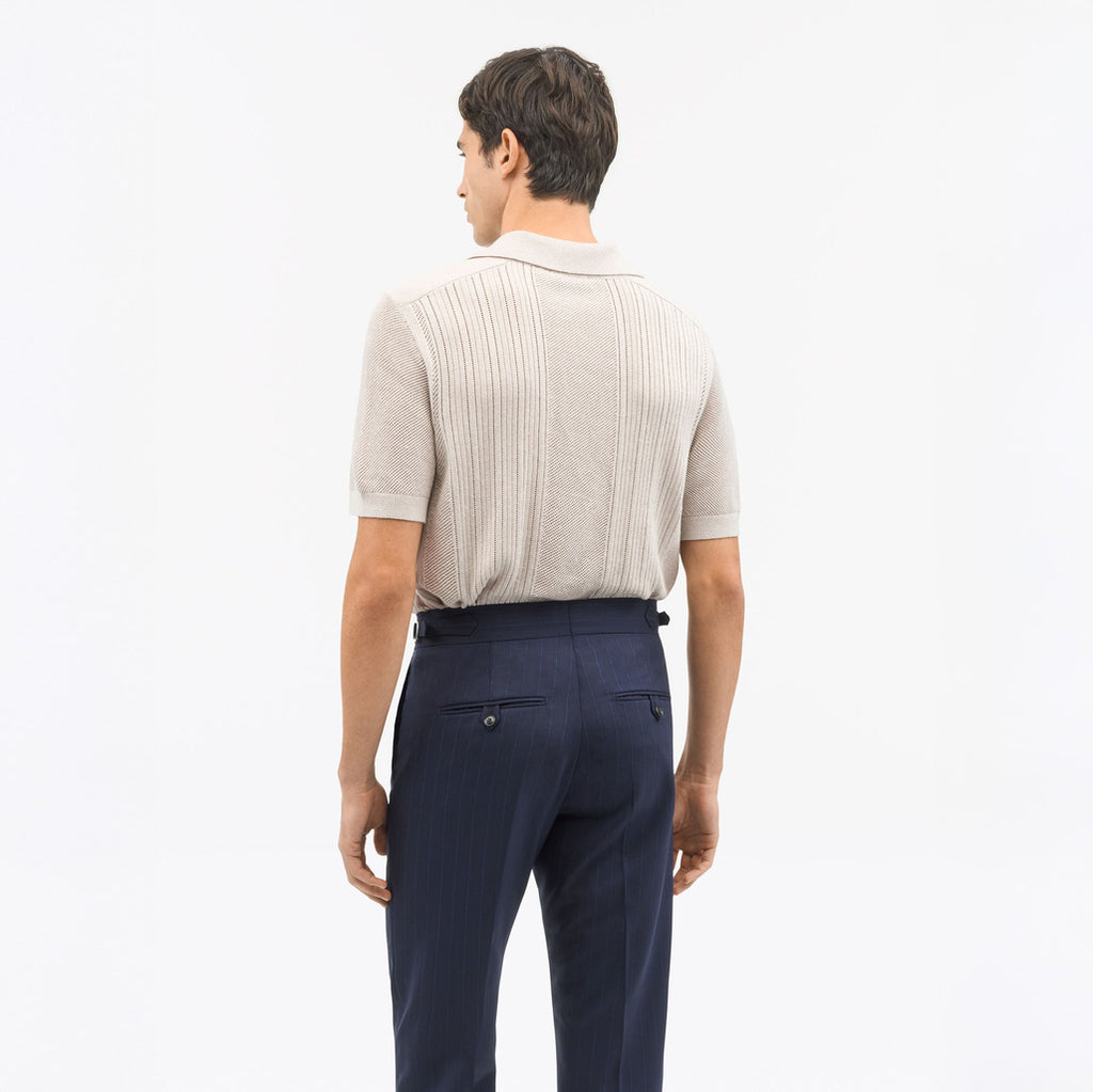Eoin P Merino-Linen Pullover - Ivory