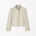 Sine Wool Linen Jacket  - Tehina White