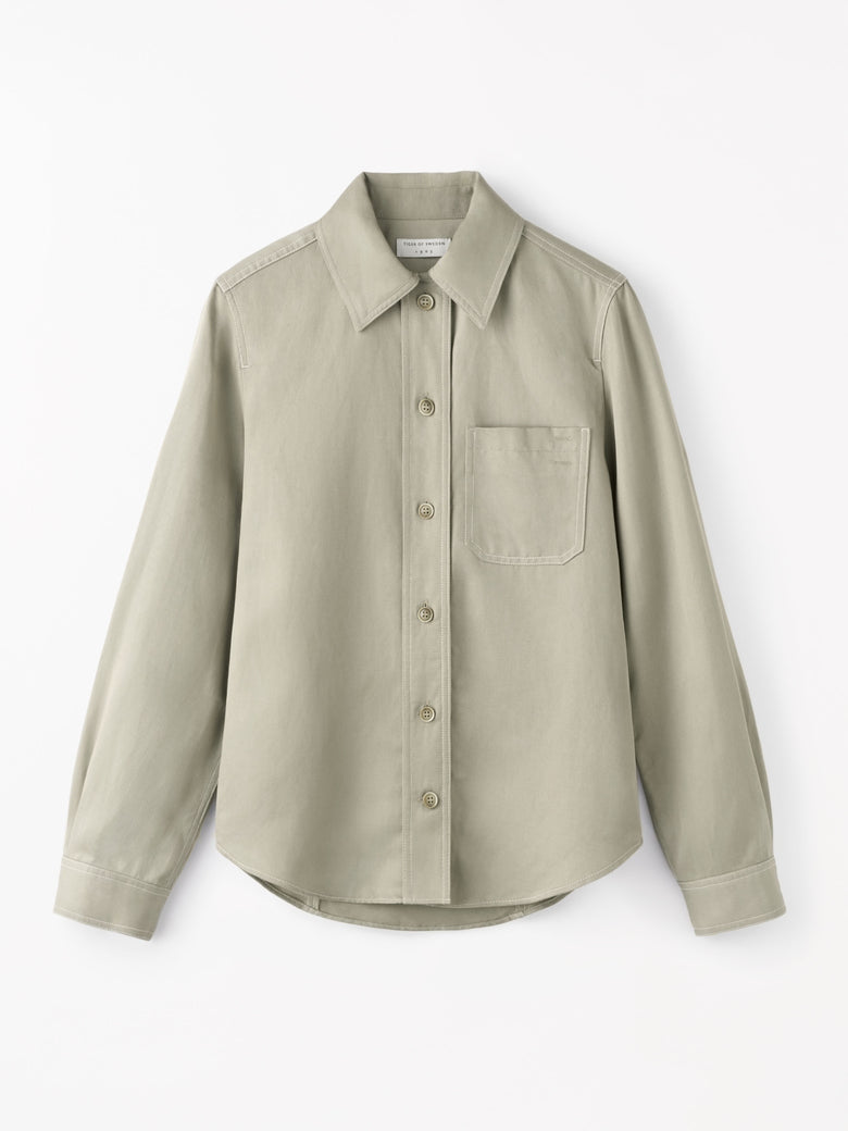 Coline Linen Blend Shirt - Mole Beige