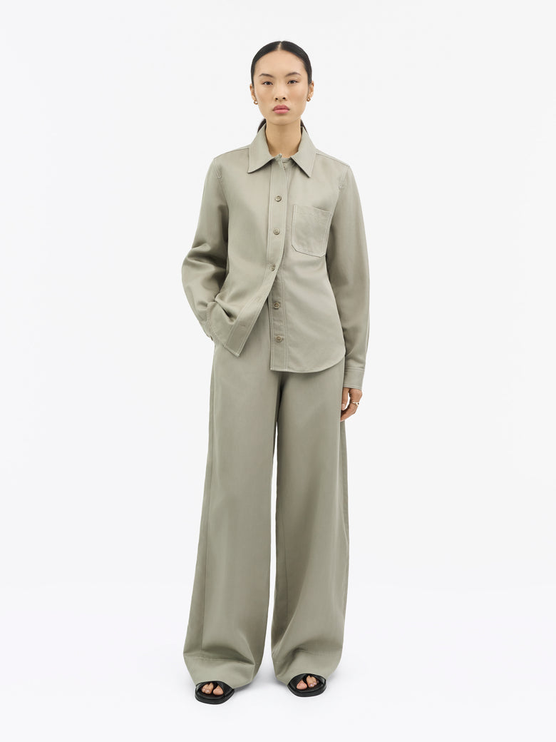 Unni Wide-Leg Trousers - Mole