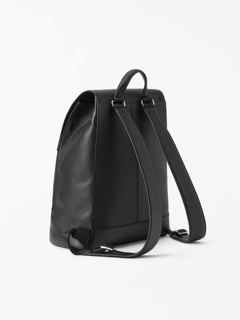 Vuntir Leather Backpack - Black