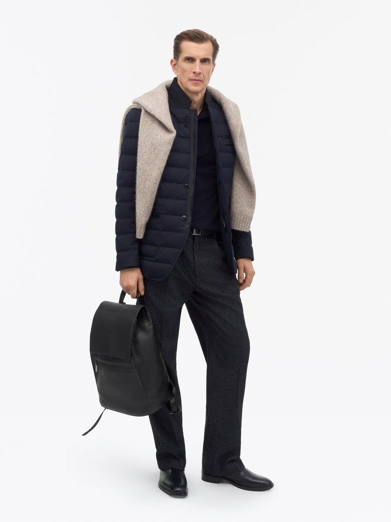 Vuntir Leather Backpack - Black