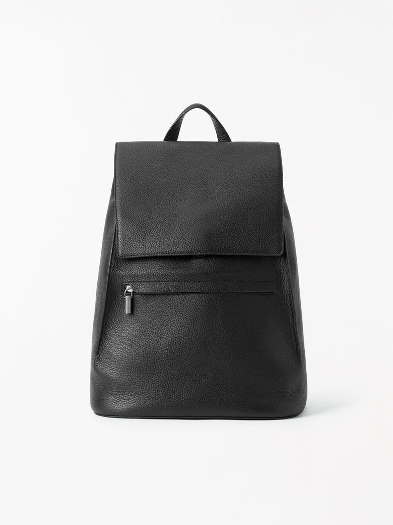 Vuntir Leather Backpack - Black