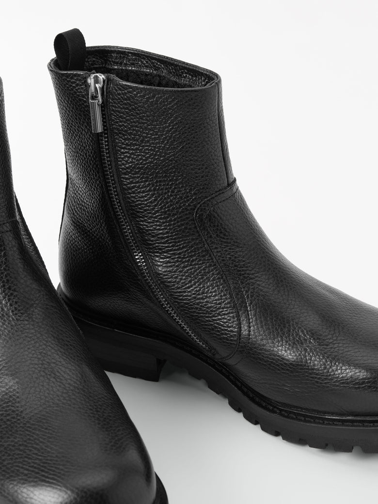 Foveo Leather Boots - Black