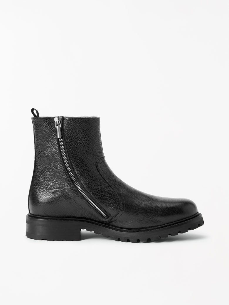 Foveo Leather Boots - Black