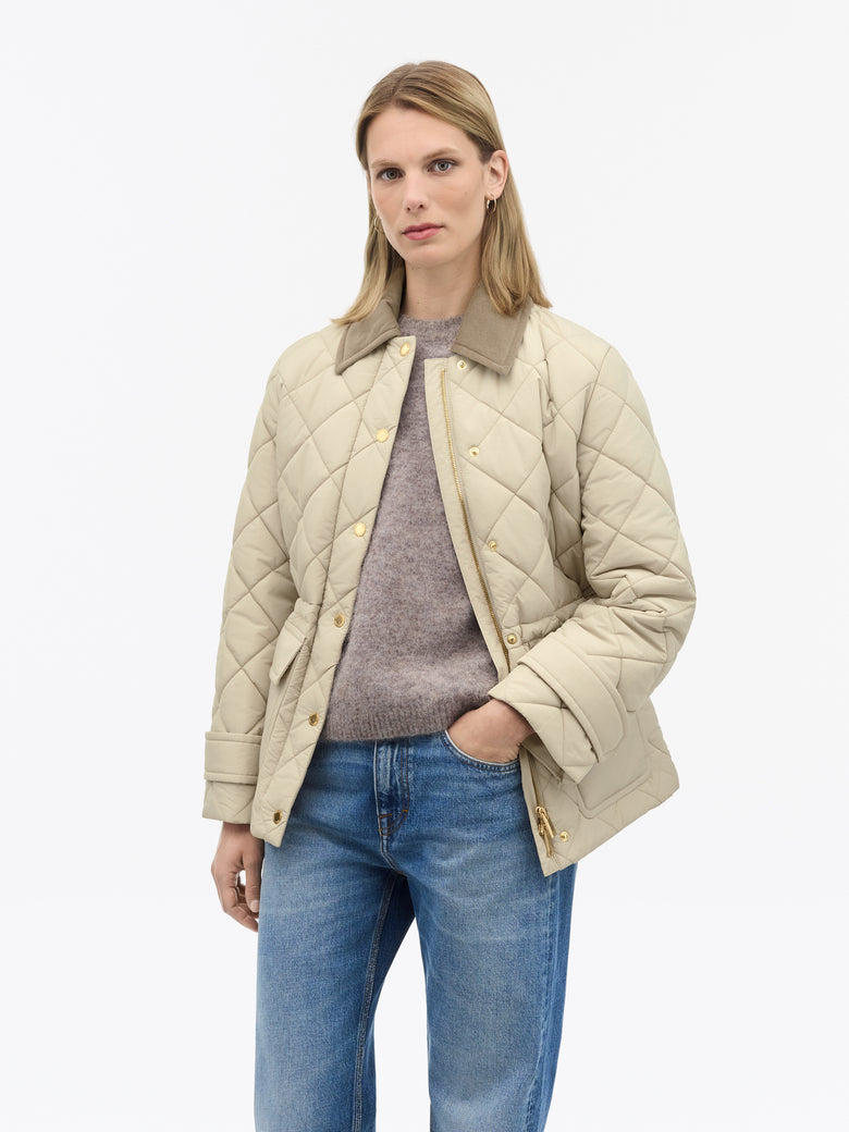 Jackie Padded Jacket - Light Beige