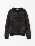 Nyle Check Pattern Sweater - Dark Brown