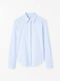 Laino Cotton Stripe Shirt- Light Blue