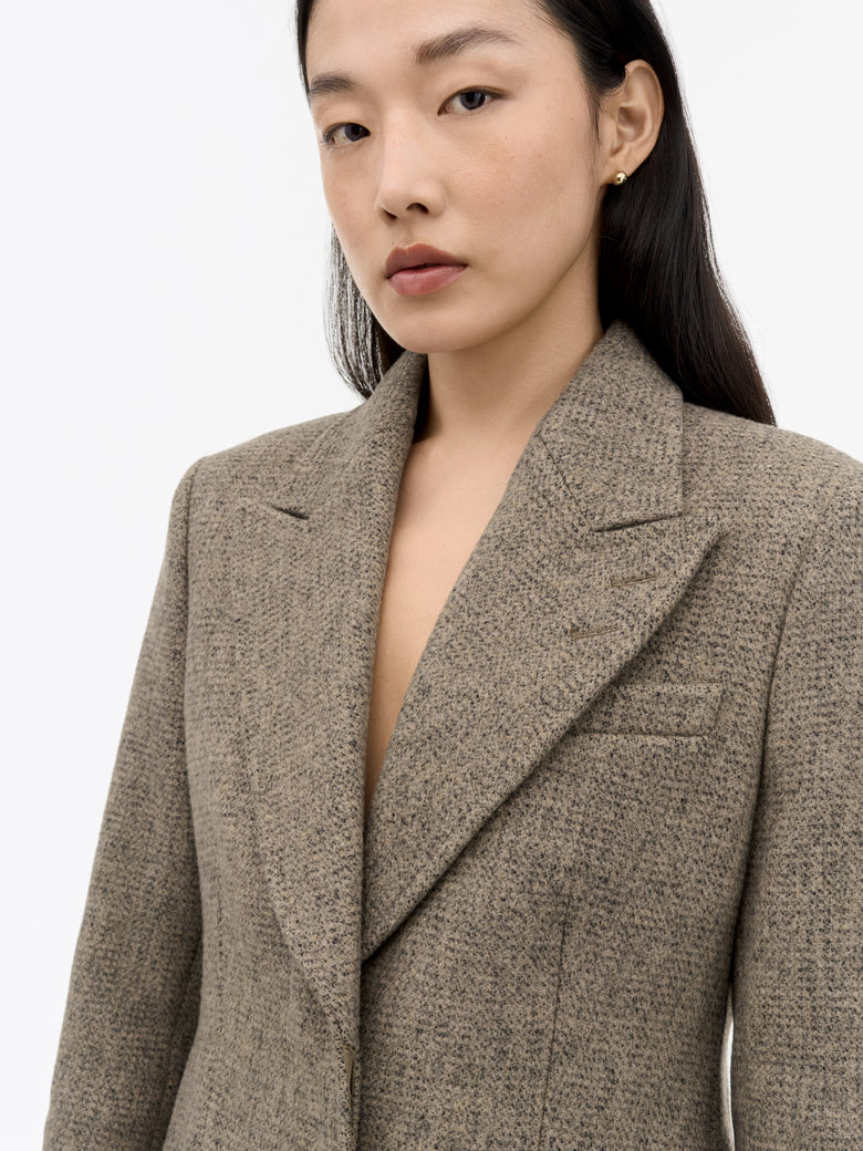 Camden Wool Car Coat - Dark Beige