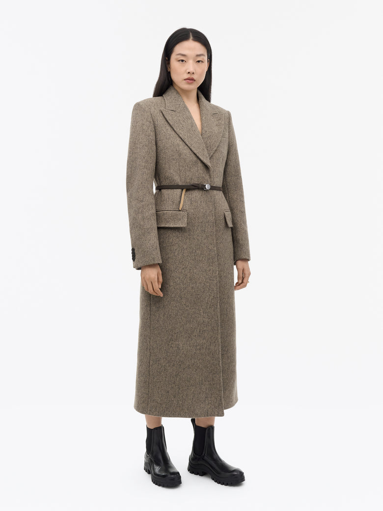 Camden Wool Car Coat - Dark Beige