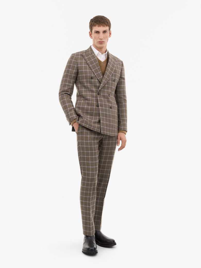 Joachim Swedish Wool Plaid Jacket - Dark Brown Pattern