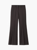 Junie Wool Pinstripe Trousers - Dark Purple