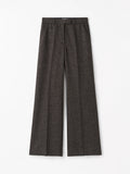 Irit Flecked Wool Trousers - Dark Purple