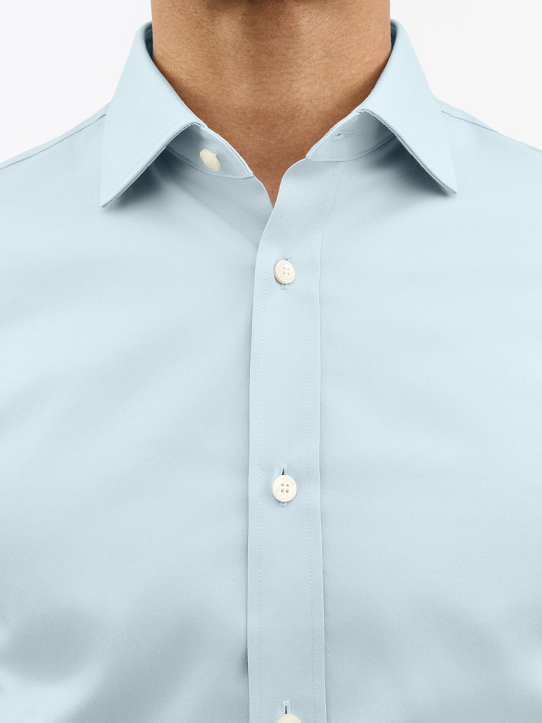 Adley C Formal Cotton Shirt - Pale Jeans Blue