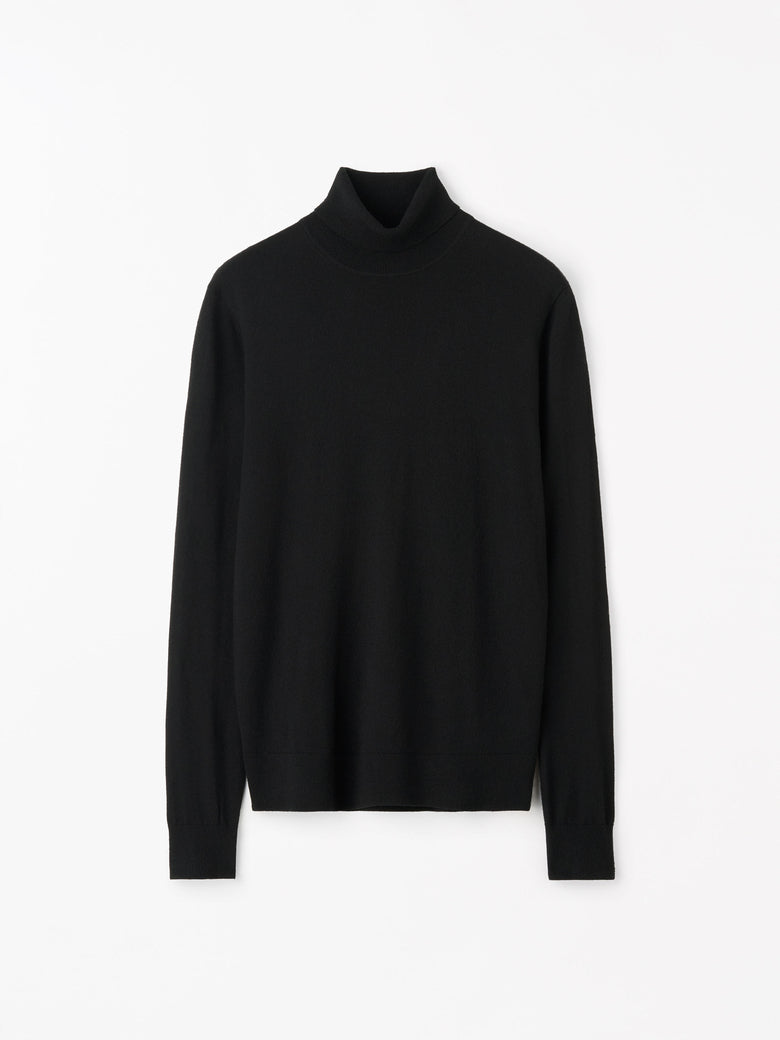 Nevile RWS Turtleneck Merino Sweater - Black