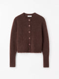 Leonie Mohair Wool Cardigan - Burgundy