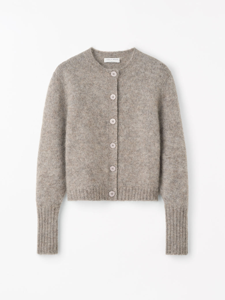 Leonie Mohair Wool Cardigan - Beige