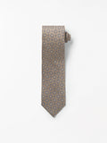 Septa Printed Silk Tie -  Brown
