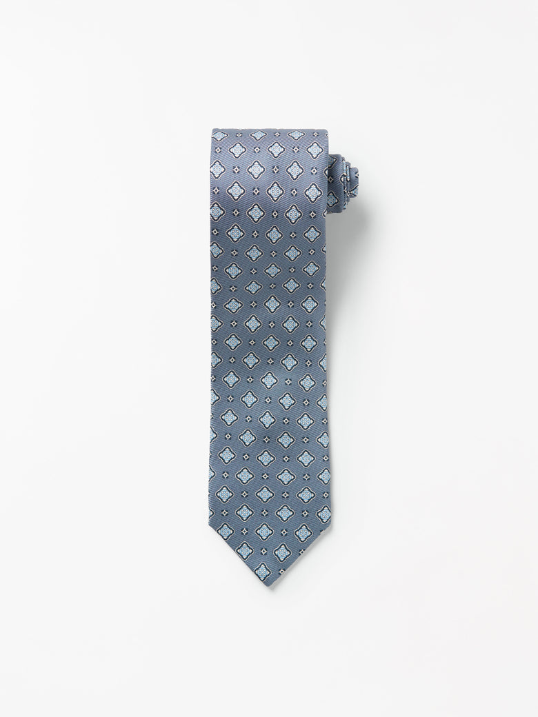 Septa Printed Silk Tie - Blue