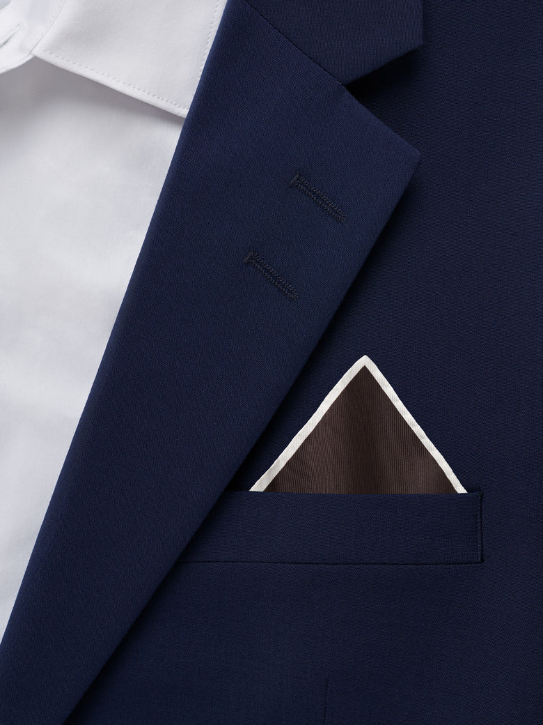 Quadra Silk Handkerchief - Dark Brown